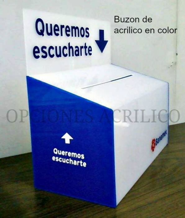 Buzón de acrílico en color - 