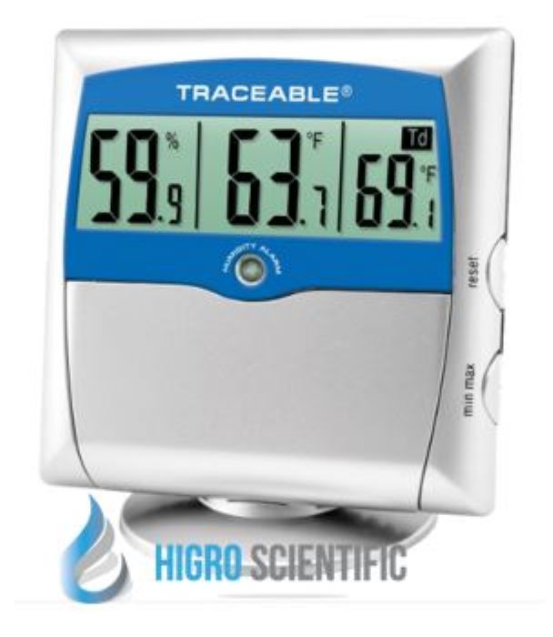 Medidor de humedad, temperatura, puto de rocio, triple memoria de maximos y minimos Control Company 4800CC - Control Company