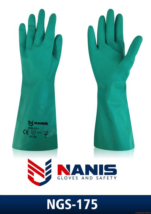 GUANTE DE NITRILO VERDE - NANIS GLOVES AND SAFETY