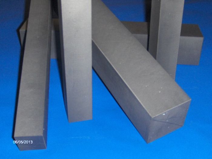 Barra Cuadrada de ptfe con carbón grafiito - Carviflon