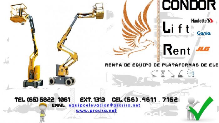 PLATAFORMAS ARTICULADAS DE ELEVACIÓN ELÉCTRICAS  - HAULOTTE, GENIE, JLG