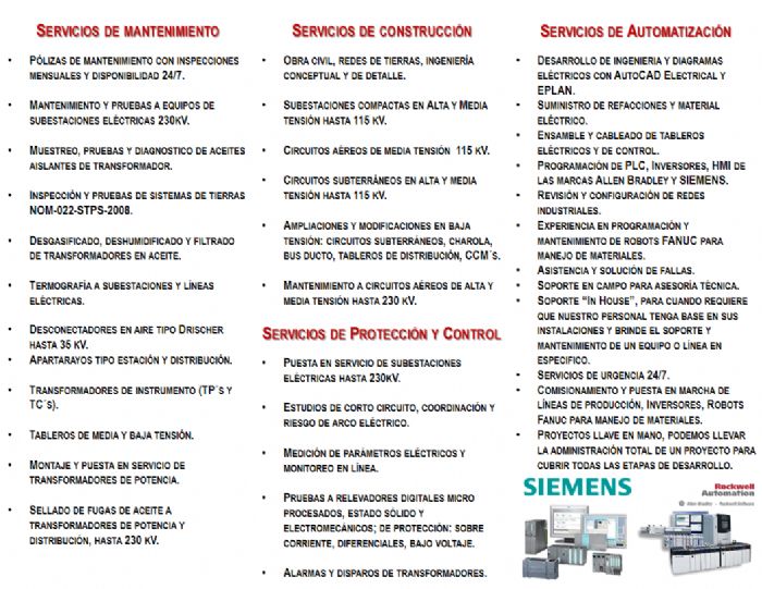 Proteccion y Control.- Alta Tension - TECMA - SEL- ABB - SIEMENS
