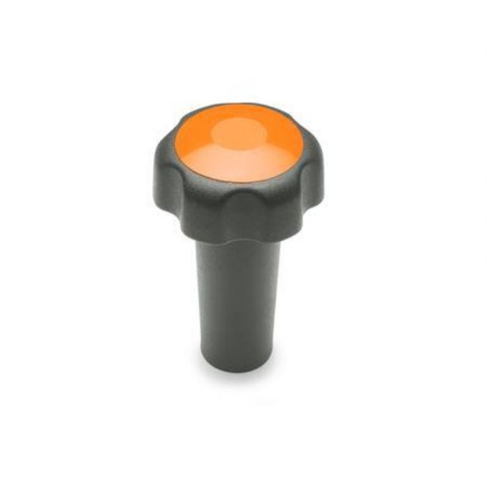  Perillas de seis lóbulos con núcleo extendido Plástico tecnopolímero, con inserto roscado - JW Winco