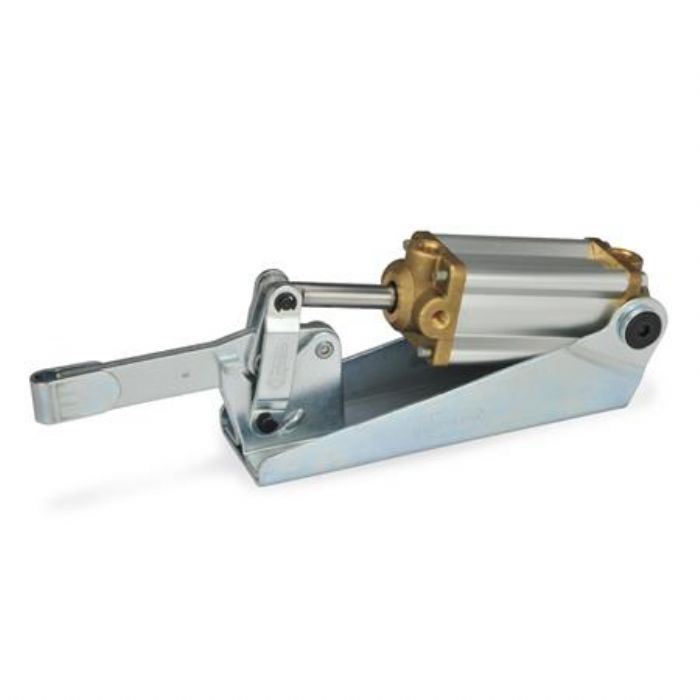  Abrazaderas de palanca neumáticas Acero, con base de montaje horizontal, con pistón magnético - JW Winco