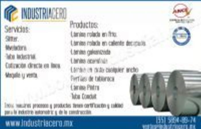 LAMINA EN CINTA CUALQUIER ANCHO - MC INDUSTRIACERO