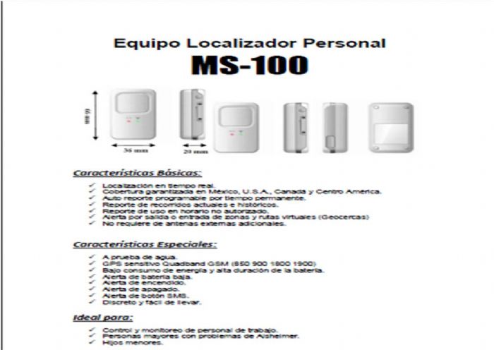 LOCALIZADOR PORTATIL DE MERCANCIA - LANSAT