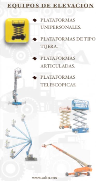 RENTA DE EQUIPOS DE ELEVACION - JLG, GENIE,HAULOTTE
