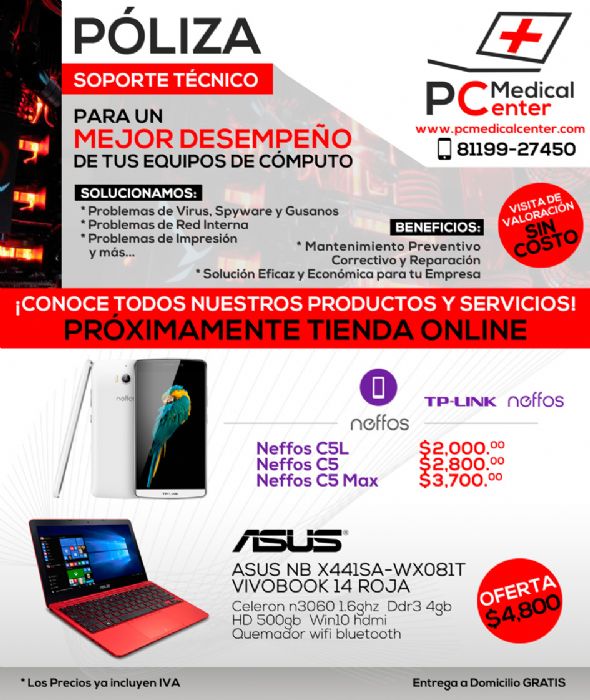Venta de Computadoras y SmartPhone - Azus-Neffos