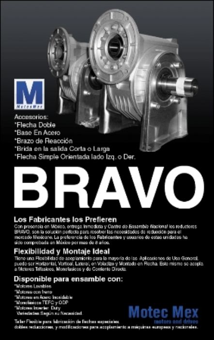 Reductor de velocidad marca BRAVO - BRAVO