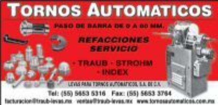 REFACCIONES - LEVAS PARA TORNOS AUTOMATICOS