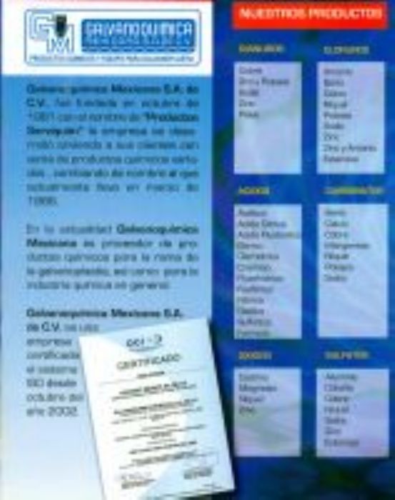 SULFATOS - GALVANOQUIMICA