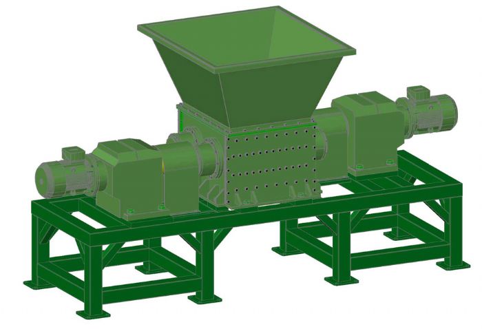 Triturador de dos ejes. Planos de las piezas y montaje. - 