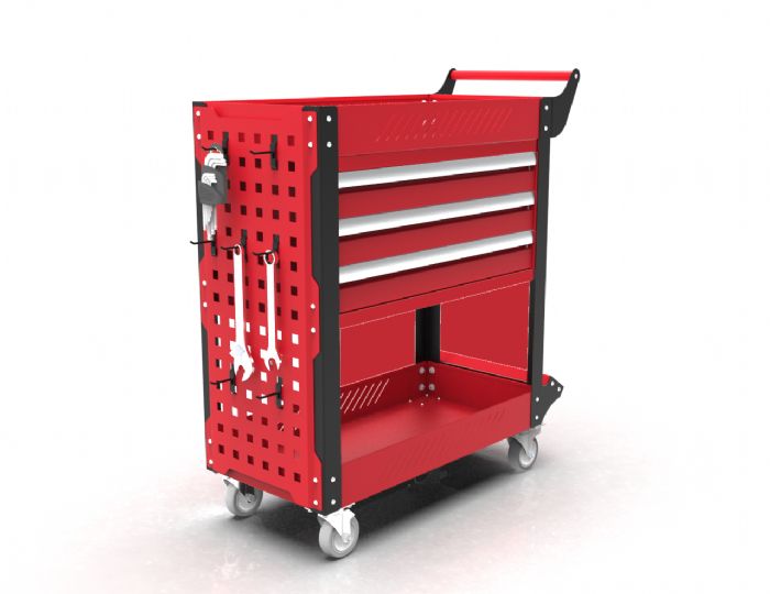 Utility cart with drawers - GSI STORAGE SOLUTIONS