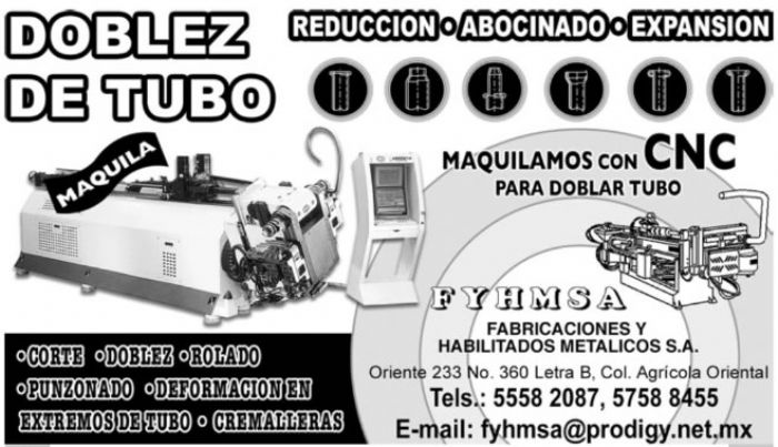Abocinado de Tubos - FYHMSA