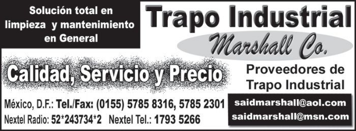 MANTENIMIENTO EN GENERAL - MARSHALL