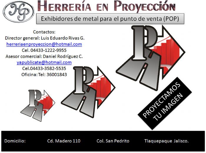 fabricacion de exhibidores de metal para el punto de venta - herreria en proyeccion