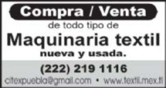 COMPRA DE MAQUINAS USADAS - COMERCIALIZADORA INDUSTRIAL Y TEXTIL