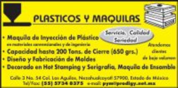 DISEÑO DE MOLDES - PLASTICOS Y MAQUILAS