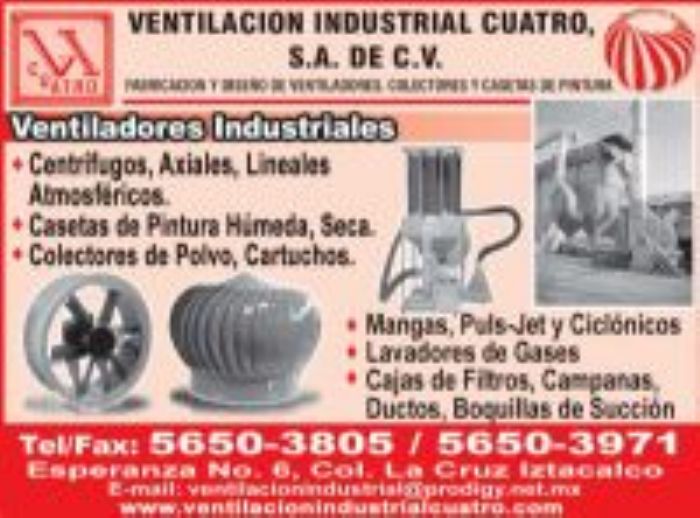 Coleccion de Tirilla de Papel - VENTILACION INDUSTRIAL CUATRO