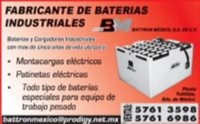 1.- Baterias Para Montacargas Electricos - 