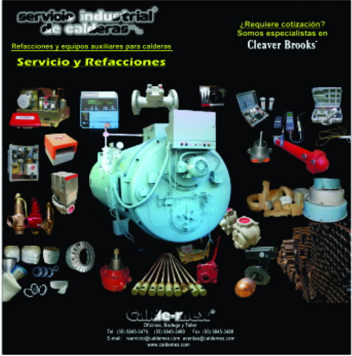 calderas, refacciones y servicios - Cleaver Brooks, Protherm, Power Master.