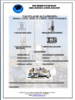 VALVULA DE ALTA PRESION - HPSM Fabricacion 100% Nacional
