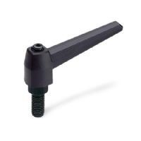  Manijas ajustables de plástico Tecnopolímero, con espárrago roscado