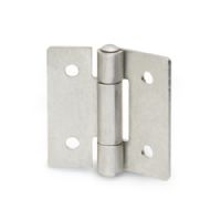 Bisagras de chapa metálica Acero inoxidable, con orificios para tornillos de cabeza cilíndrica o tornillos avellanados
