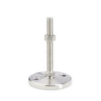  Pies de nivelación Acero inoxidable, con base torneada, con orificios de montaje