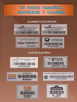 Placas y lectores para código de barras - Placas con código de barras