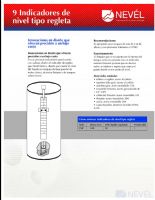 Indicador de nivel tipo regleta