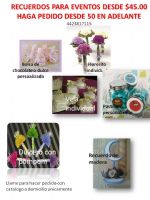 CENTROS DE MESA, ARREGLOS, RECUERDOS